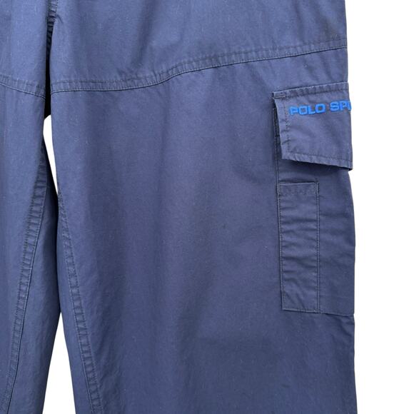 Polo Sport Ralph Lauren Soft Shell Oversized Navy Casual Workout Pants - Picture 5 of 9